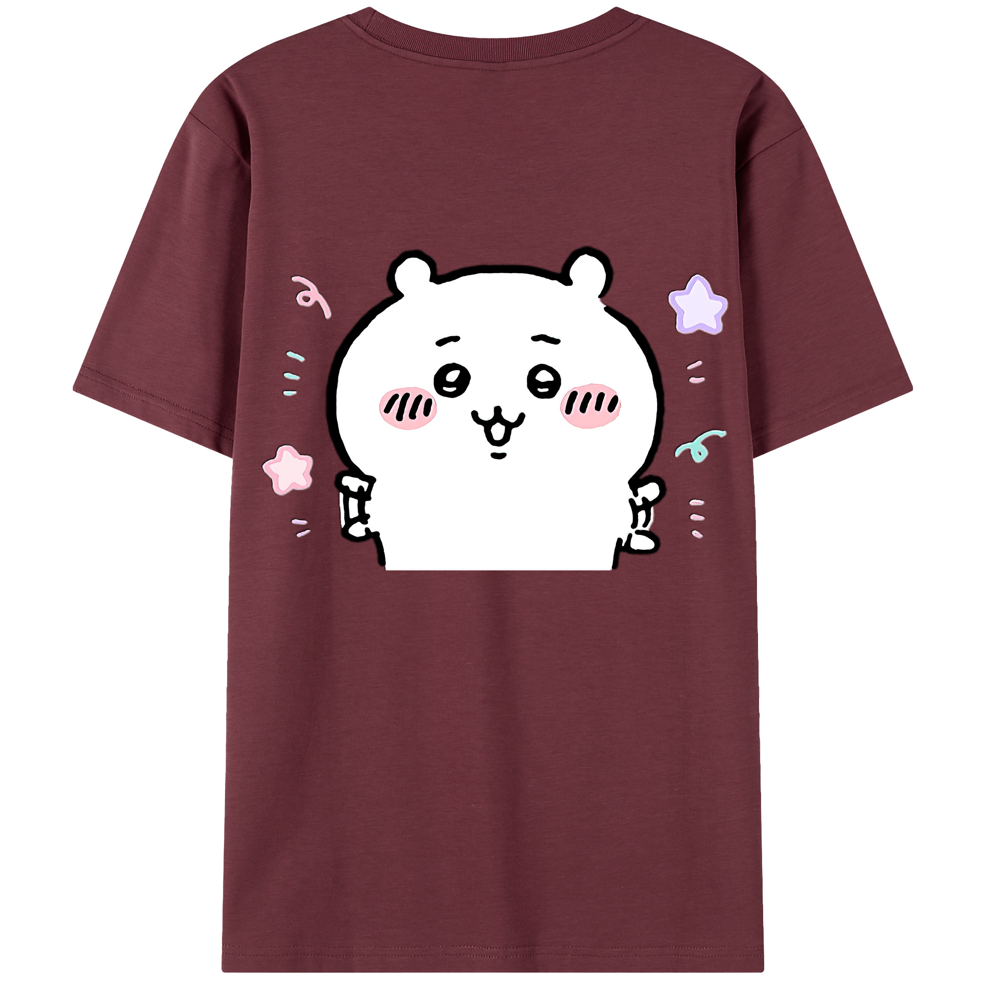 （画像用） ちいかわ ちいかわ Chii-kawa chiikawa 綿100％半袖Tシャツ（背面プリント）